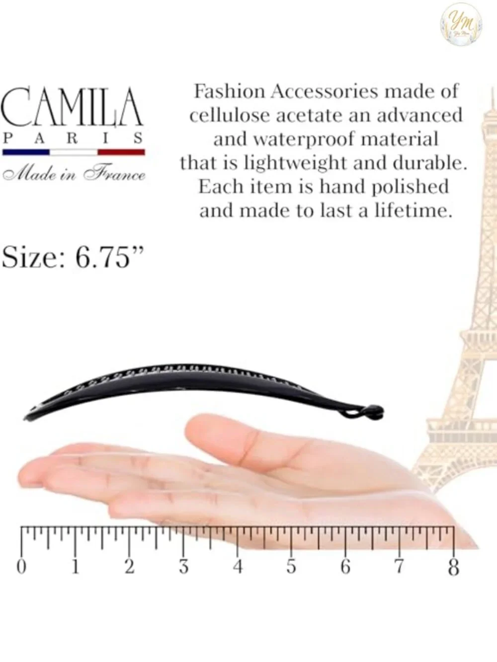 2 Pack Extra Large Banana Hair Clips for Thick Hair, Cellulose Acetate,
